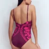 Strap Print Swimsuit Chocberry, Decorative Lattice Strap Print Swimsuit Chocberry, Decorative Lattice