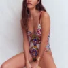 Strap Print Swimsuit Multi, Enchanted Gardenia Strap Print Swimsuit Multi, Enchanted Gardenia
