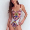 Strap Print Swimsuit Multi, Enchanted Gardenia Strap Print Swimsuit Multi, Enchanted Gardenia