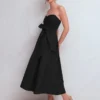 Strapless Taffeta Dress Black Strapless Taffeta Dress Black