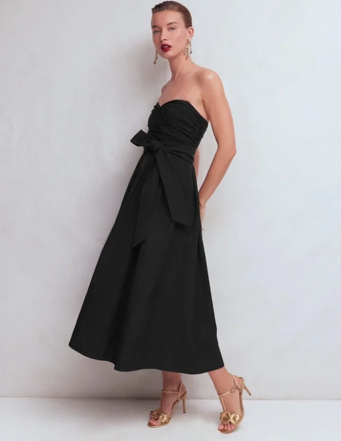 Strapless Taffeta Dress Black Strapless Taffeta Dress Black