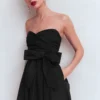 Strapless Taffeta Dress Black Strapless Taffeta Dress Black