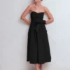 Strapless Taffeta Dress Black Strapless Taffeta Dress Black