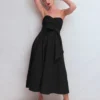 Strapless Taffeta Dress Black Strapless Taffeta Dress Black