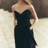 Strapless Taffeta Dress Black Strapless Taffeta Dress Black