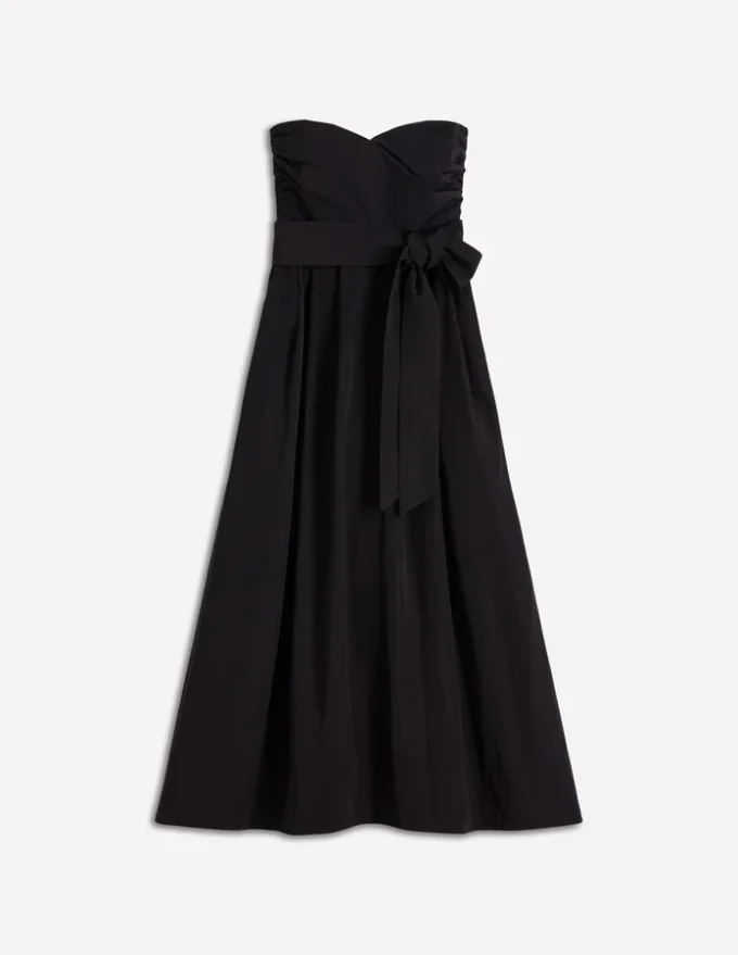 Strapless Taffeta Dress Black Strapless Taffeta Dress Black