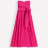 Strapless Taffeta Dress Bright Pink Strapless Taffeta Dress Bright Pink