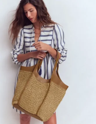 Straw Tote Natural Raffia