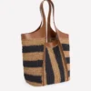 Straw Tote Navy/Natural Stripe Straw Tote Navy/Natural Stripe