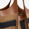 Straw Tote Navy/Natural Stripe Straw Tote Navy/Natural Stripe