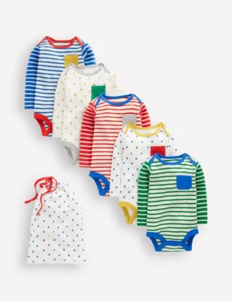 Striped 5 Pack Bodies Multi Stripes/Stars