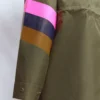 Striped Longline Rain Mac Woodland Green Stripe