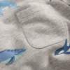 Striped Sweat Play Set Blue Stripe Whales