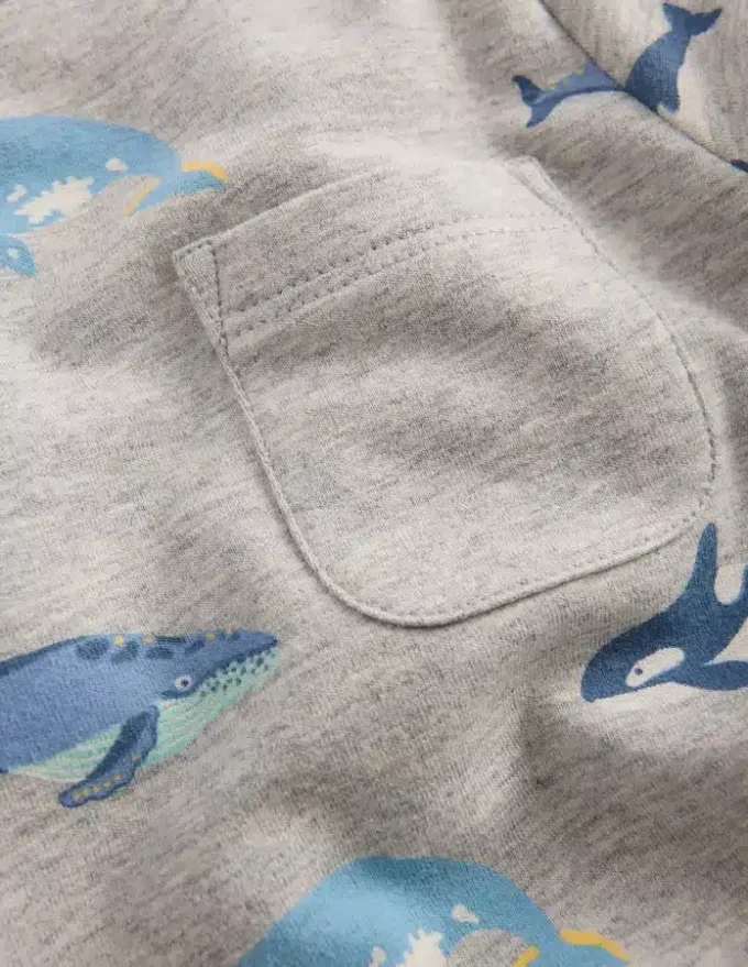 Striped Sweat Play Set Blue Stripe Whales