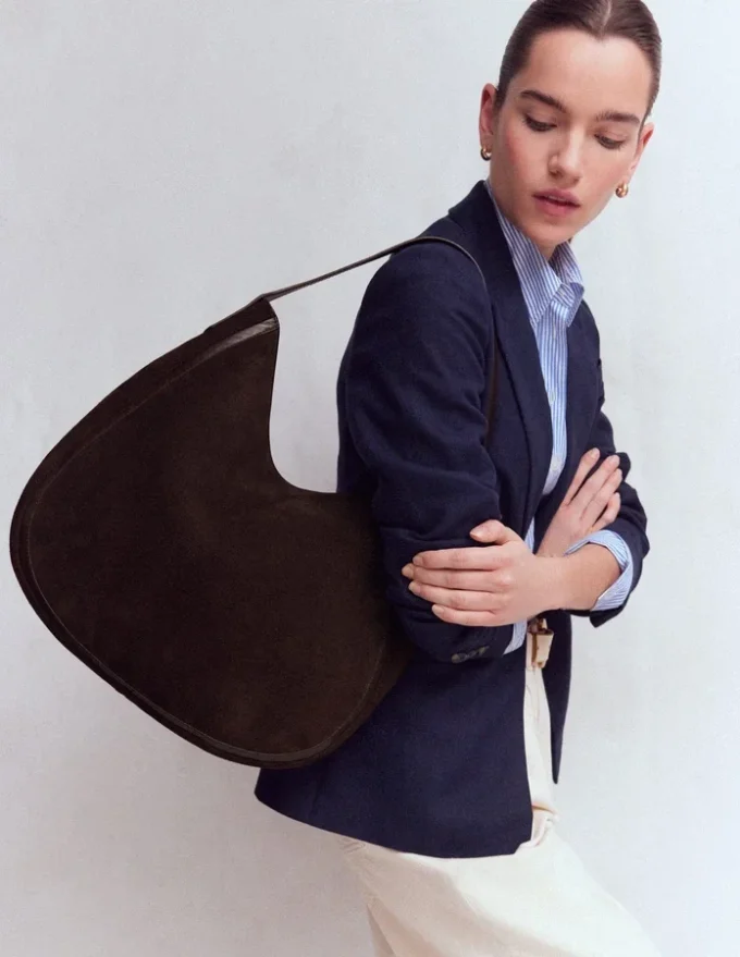 Suede Hobo Bag Bitter Chocolate Suede Hobo Bag Bitter Chocolate