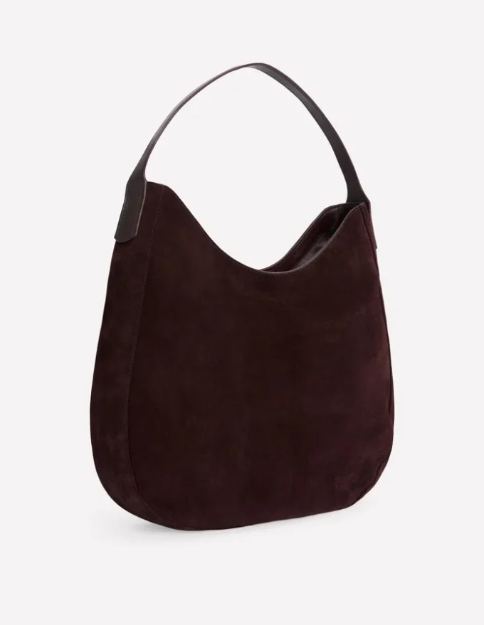 Suede Hobo Bag Bitter Chocolate Suede Hobo Bag Bitter Chocolate