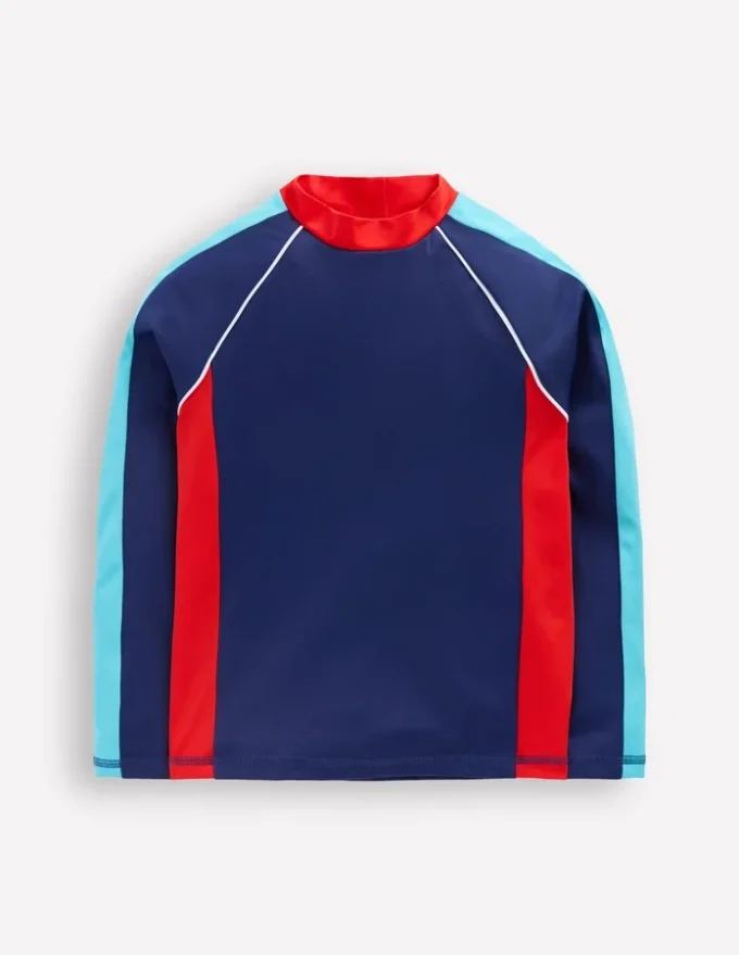 Sun Safe Col Block Rash Vest Mazarine Blue