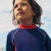 Sun Safe Col Block Rash Vest Mazarine Blue