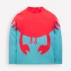 Sun Safe Fun Rash Vest Aqua Sea Blue Crab Sun Safe Fun Rash Vest Aqua Sea Blue Crab