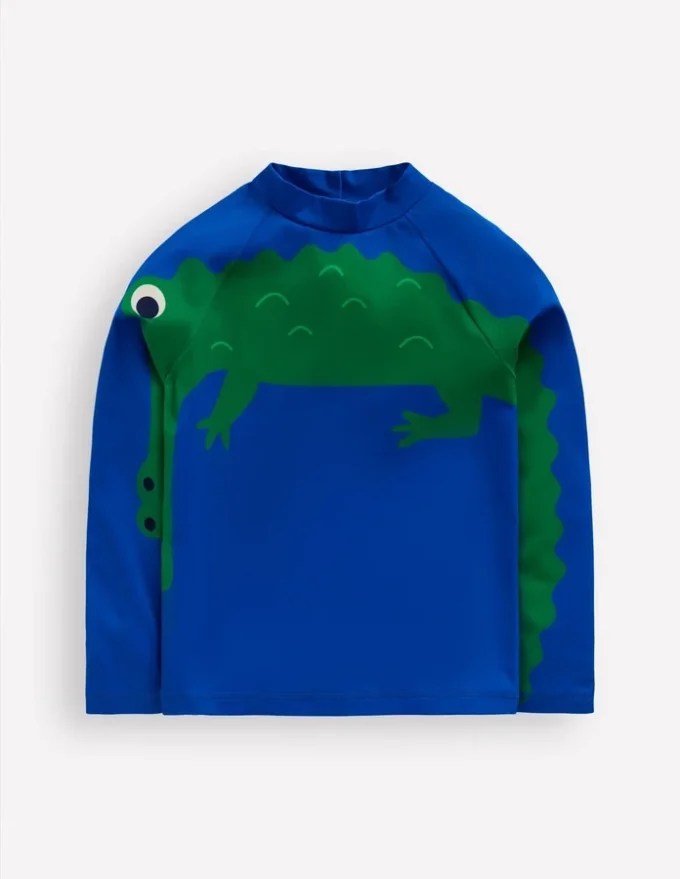 Sun Safe Fun Rash Vest Blue Croc