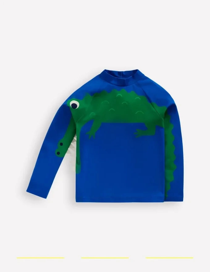 Sun Safe Fun Rash Vest Blue Croc