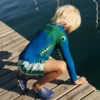 Sun Safe Fun Rash Vest Blue Croc
