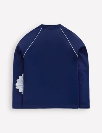 Sun Safe Fun Rash Vest College Navy Fish
