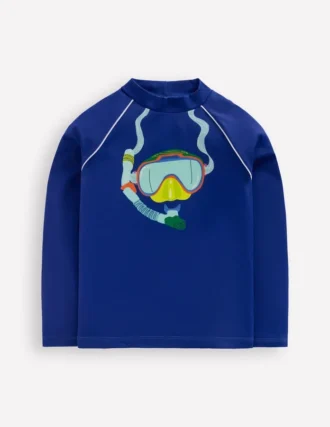 Sun Safe Fun Rash Vest Sapphire Blue Snorkelling