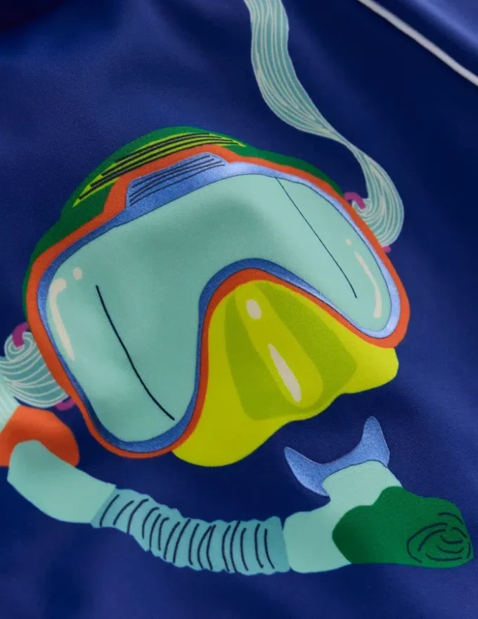 Sun Safe Fun Rash Vest Sapphire Blue Snorkelling Sun Safe Fun Rash Vest Sapphire Blue Snorkelling