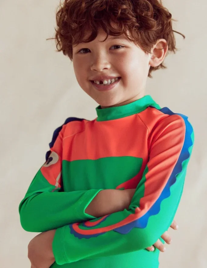 Sun Safe Fun Rash Vest Shady Green Chameleon Sun Safe Fun Rash Vest Shady Green Chameleon