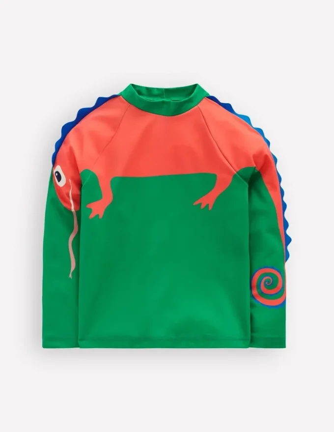 Sun Safe Fun Rash Vest Shady Green Chameleon Sun Safe Fun Rash Vest Shady Green Chameleon