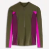 Sun Safe Raglan Guard Top Khaki Colourblock Sun Safe Raglan Guard Top Khaki Colourblock