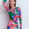 Sun Safe Raglan Guard Top Multi, Leafy Cascade