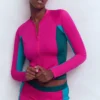 Sun Safe Raglan Guard Top Pink Colourblock Sun Safe Raglan Guard Top Pink Colourblock