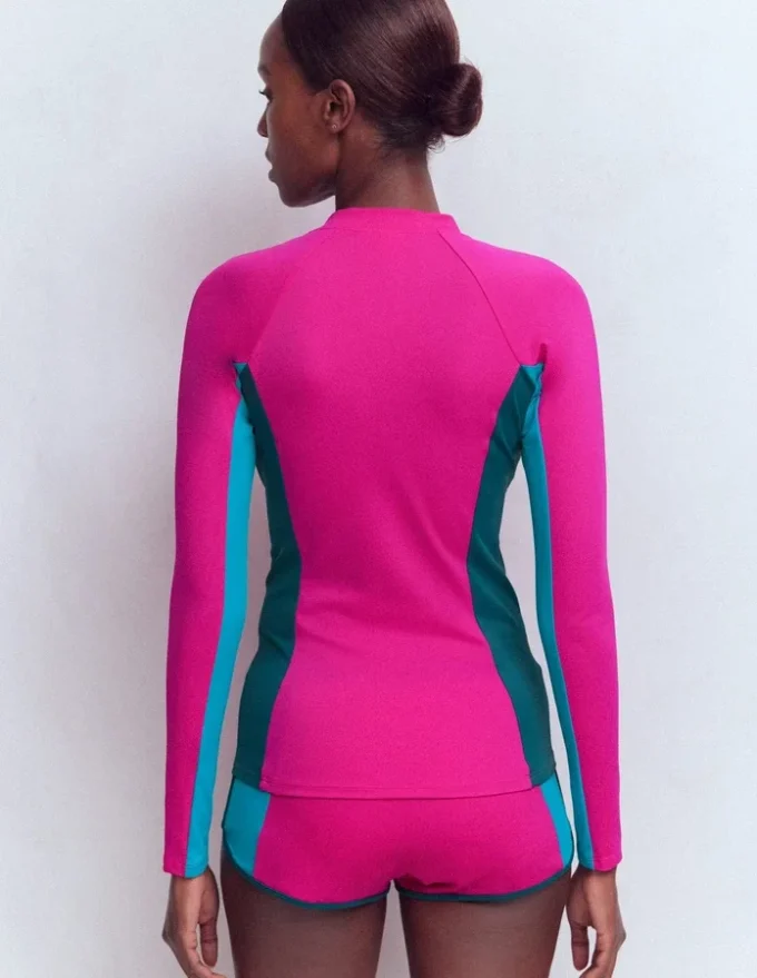 Sun Safe Raglan Guard Top Pink Colourblock Sun Safe Raglan Guard Top Pink Colourblock