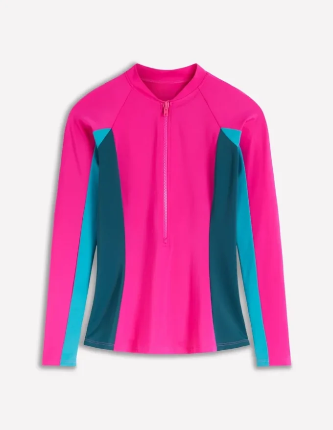 Sun Safe Raglan Guard Top Pink Colourblock Sun Safe Raglan Guard Top Pink Colourblock