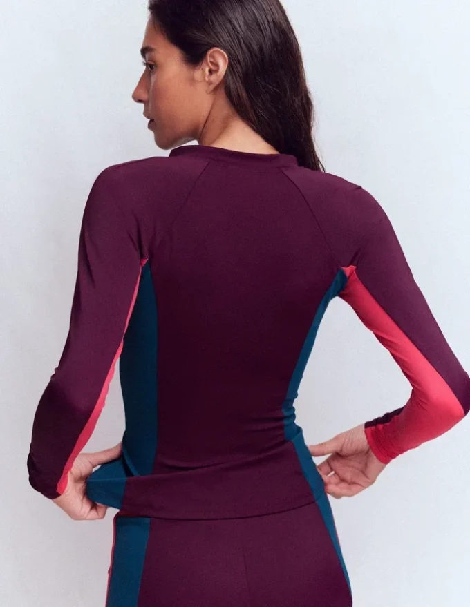 Sun Safe Raglan Guard Top Purple, Colourblock Sun Safe Raglan Guard Top Purple, Colourblock