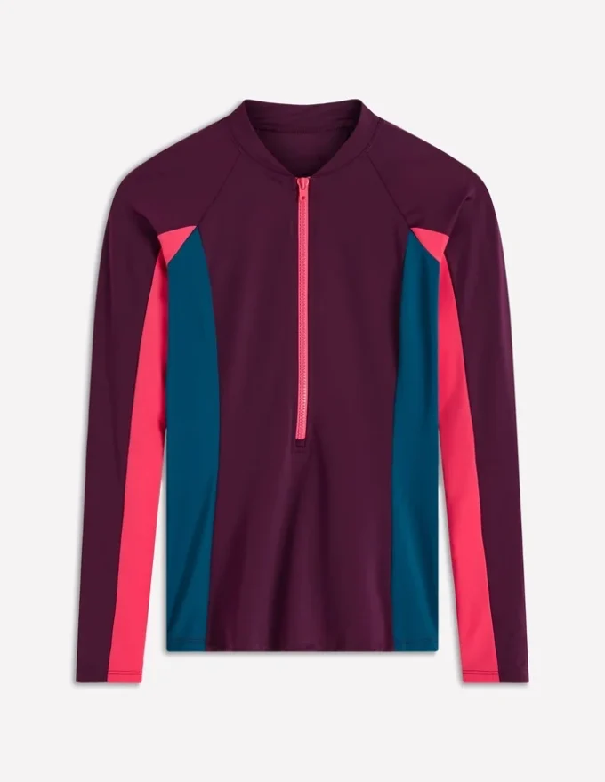 Sun Safe Raglan Guard Top Purple, Colourblock Sun Safe Raglan Guard Top Purple, Colourblock