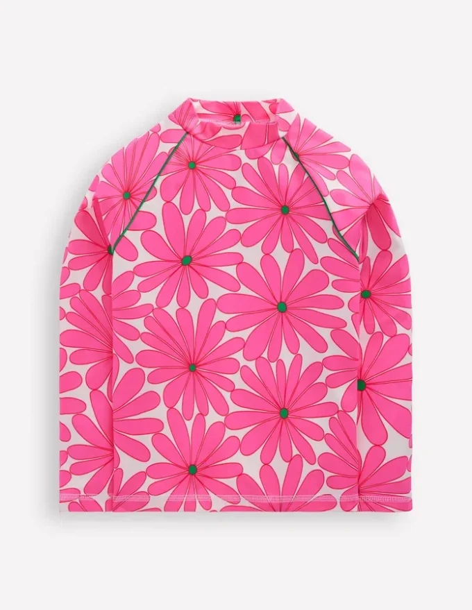 Sunsafe Patterned Rash Vest Festival Pink Daisy Sunsafe Patterned Rash Vest Festival Pink Daisy