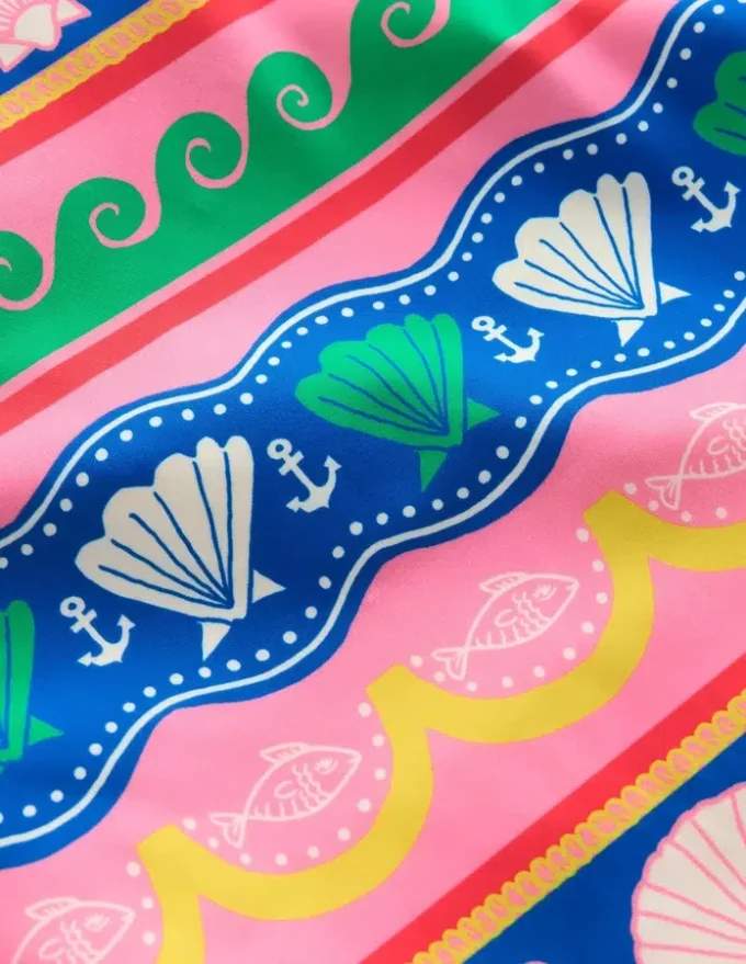 Sunsafe Patterned Rash Vest Multi Sea Shell Stripe Sunsafe Patterned Rash Vest Multi Sea Shell Stripe