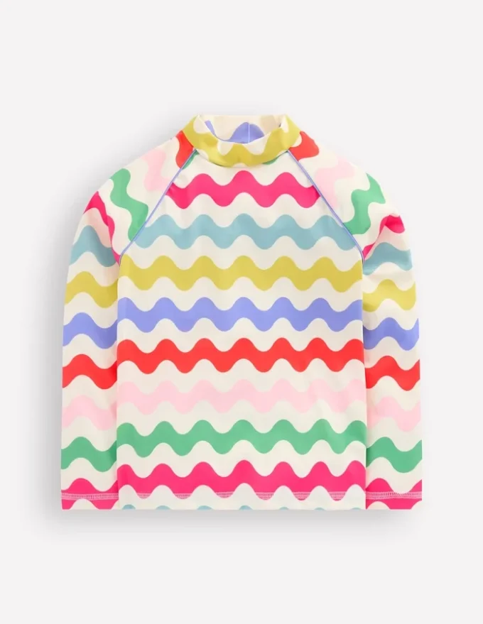 Sunsafe Patterned Rash Vest Multi Wave Sunsafe Patterned Rash Vest Multi Wave