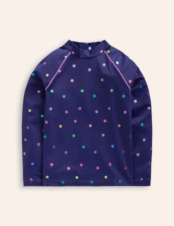 Sunsafe Patterned Rash Vest Rainbow Foil Confetti Spot Sunsafe Patterned Rash Vest Rainbow Foil Confetti Spot