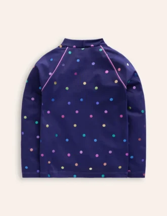 Sunsafe Patterned Rash Vest Rainbow Foil Confetti Spot