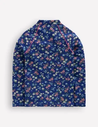 Sunsafe Patterned Rash Vest Sapphire Blue Meadow Floral