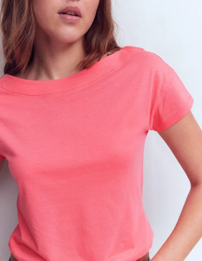 Supersoft Boat Neck T-Shirt Azalea Pink