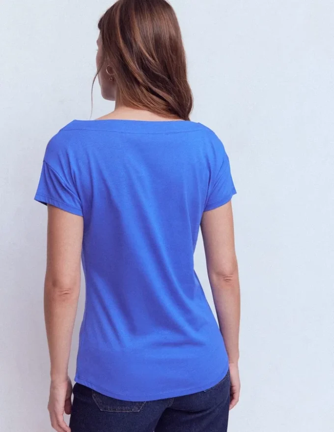 Supersoft Boat Neck T-Shirt Beaucoup Blue Supersoft Boat Neck T-Shirt Beaucoup Blue