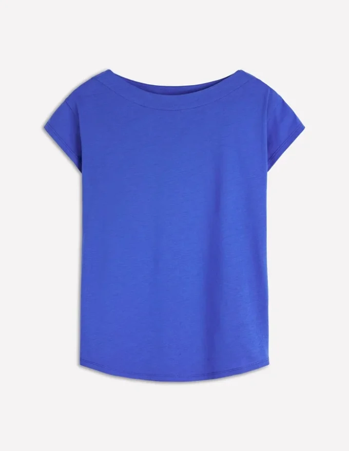 Supersoft Boat Neck T-Shirt Beaucoup Blue Supersoft Boat Neck T-Shirt Beaucoup Blue