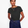 Supersoft Boat Neck T-Shirt Black