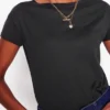 Supersoft Boat Neck T-Shirt Black