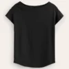 Supersoft Boat Neck T-Shirt Black